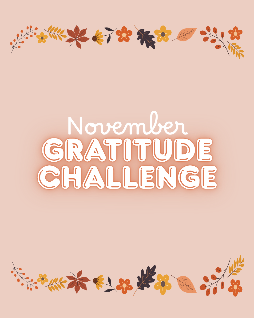 November Gratitude Challenge - social media posts